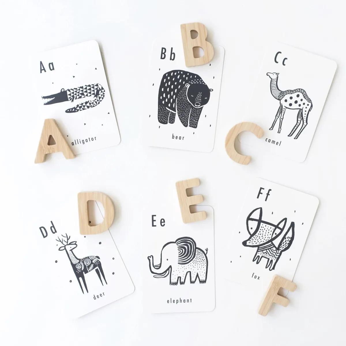Wee Gallery Zintuigen | Taal & Communicatie*Alfabet Kaarten - Flash cards Animal