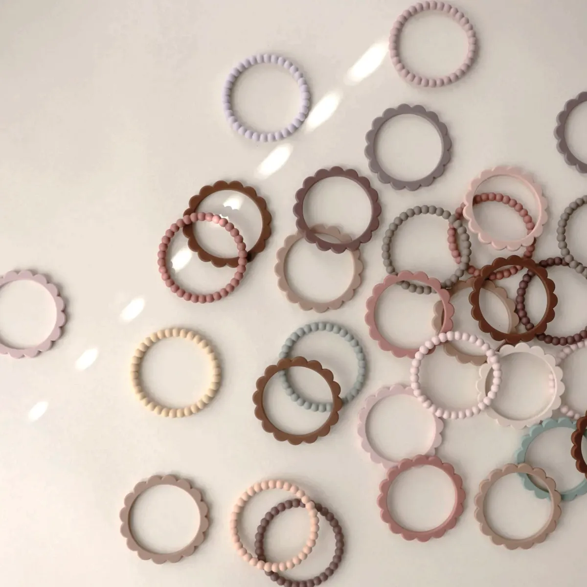 Mushie Zintuigen | Motoriek*Bijtring - Set 3 armbanden