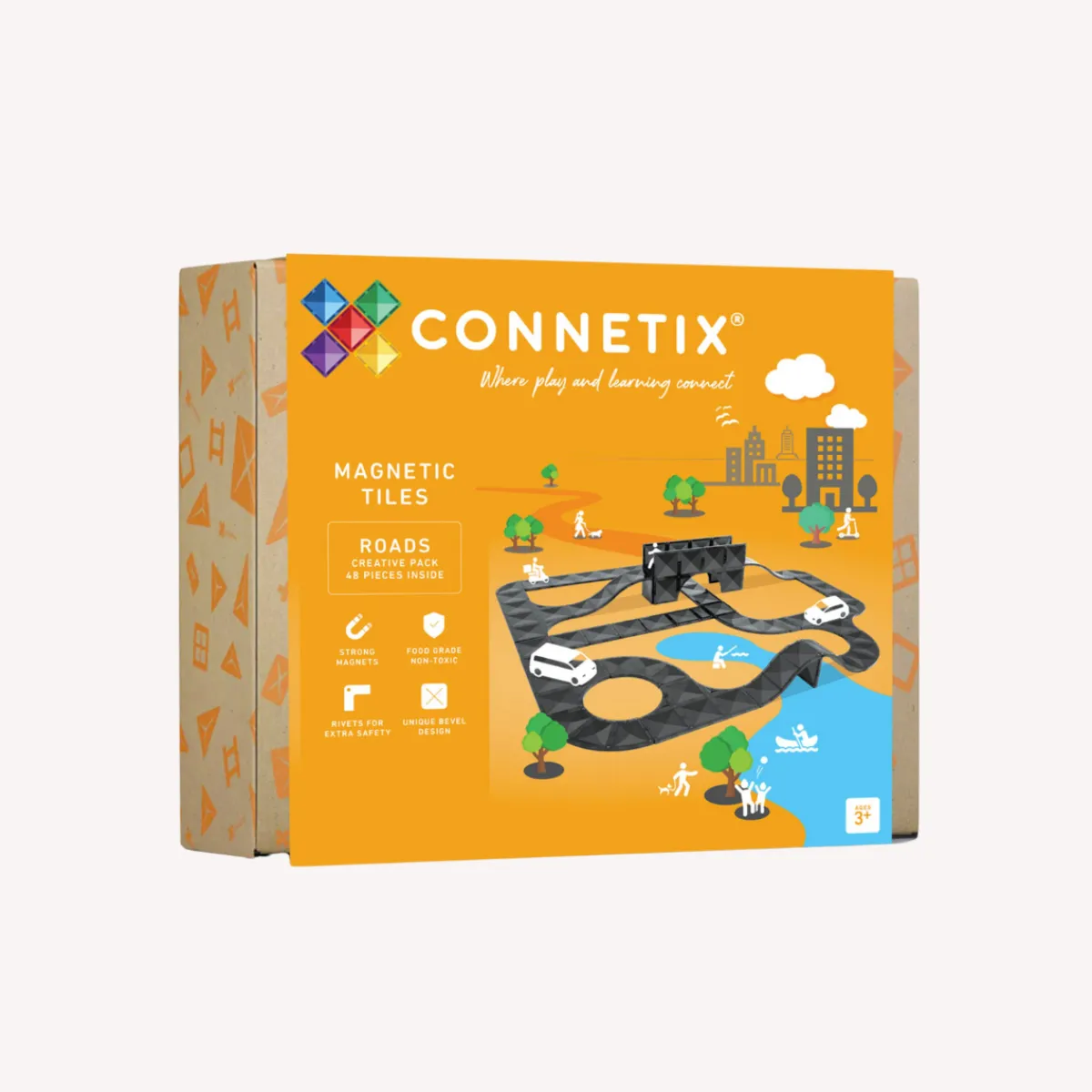 Connetix Ruimtelijk Inzicht | Motoriek*Creative roads pack 48-delig