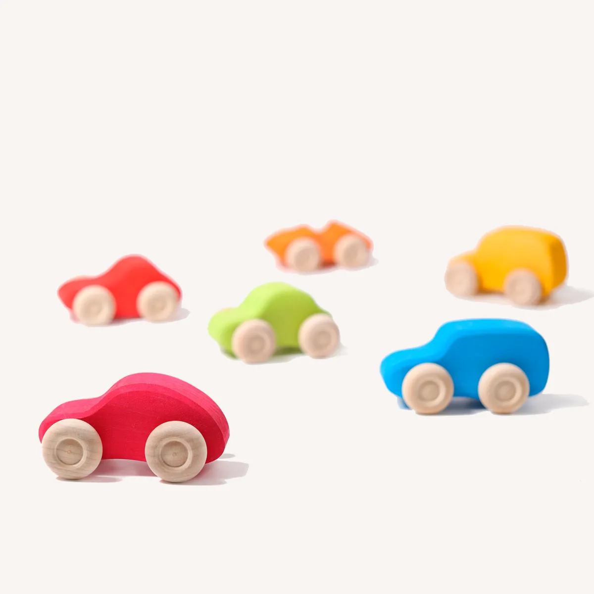 Grimm's Motoriek | Creativiteit & Fantasie*Gekleurde Houten auto's