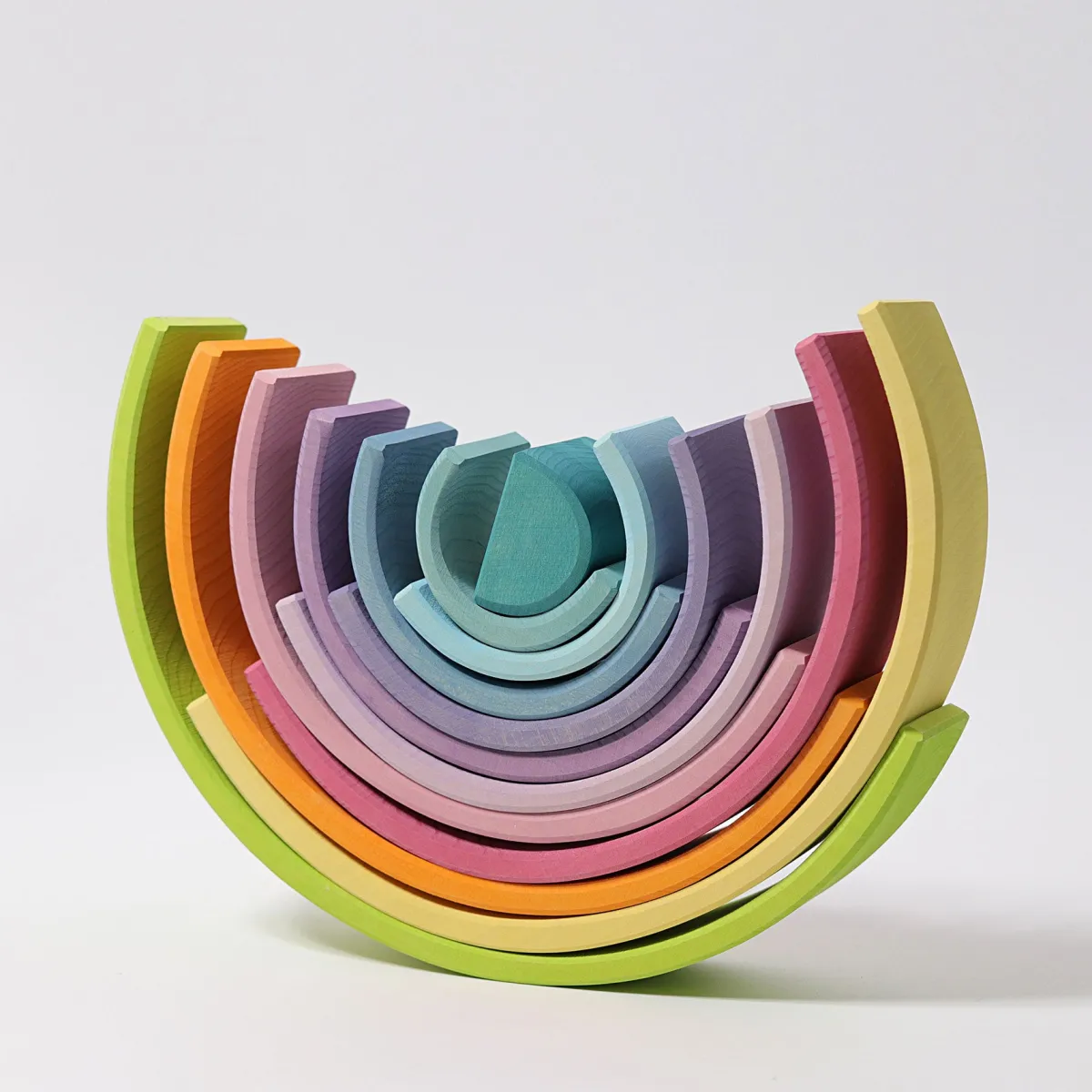 Grimm's Ruimtelijk Inzicht | Motoriek*Grote Houten Regenboog - Pastel