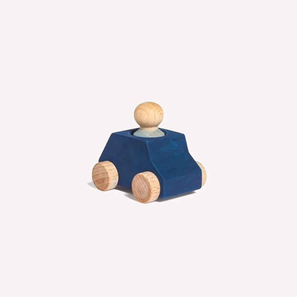 Lubulona Ruimtelijk Inzicht | Motoriek*Houten auto met poppetje - blauw