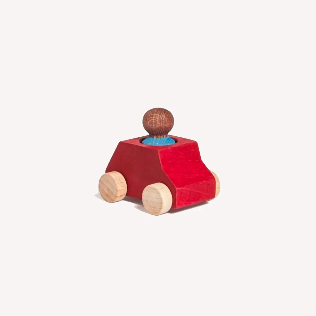 Lubulona Ruimtelijk Inzicht | Motoriek*Houten auto met poppetje - rood