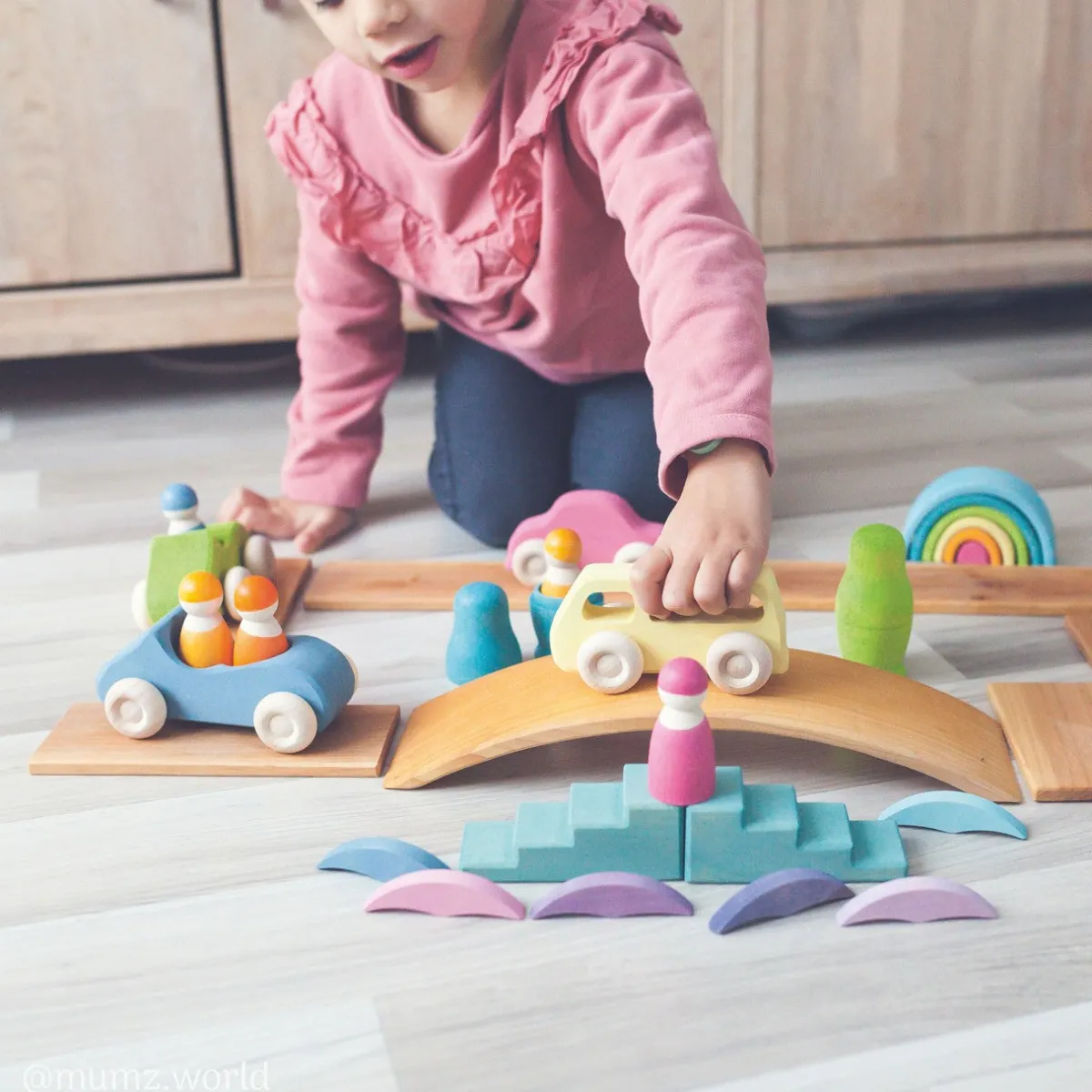 Grimm's Motoriek | Creativiteit & Fantasie*Houten auto's - slimline
