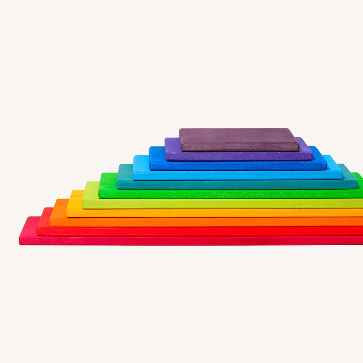 Grimm's Ruimtelijk Inzicht | Motoriek*Houten Bouwplanken - Regenboog