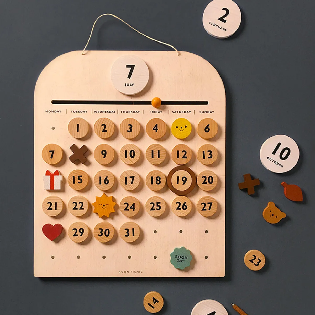 Moon Picnic Logica & Rekenvaardigheid | Emoties & Sociaal Gedrag*Houten kalender