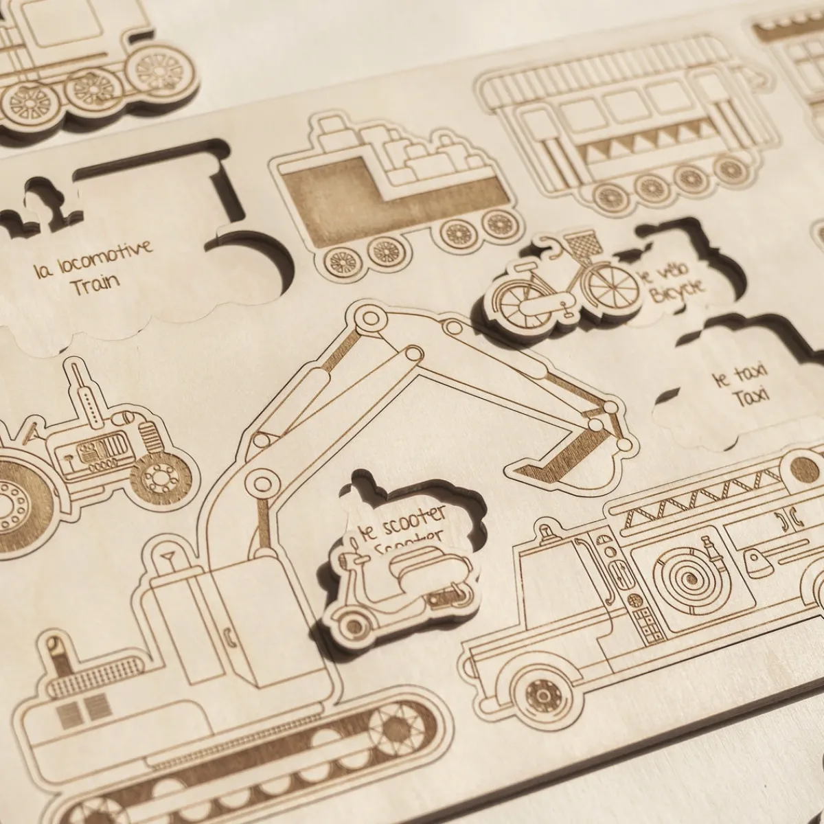 Stuka Puka Zintuigen | Ruimtelijk Inzicht*Houten puzzel - take a ride