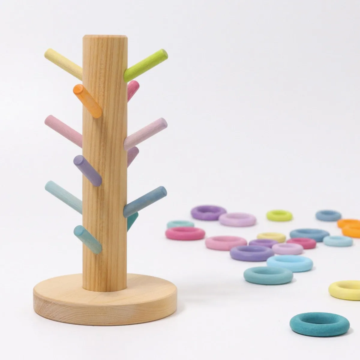 Grimm's Ruimtelijk Inzicht | Motoriek*Houten sorteerboom - pastel
