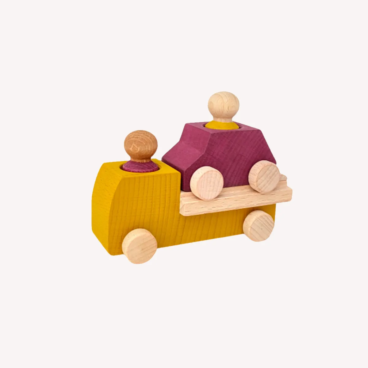 Lubulona Ruimtelijk Inzicht | Motoriek*Houten takelwagen - geel