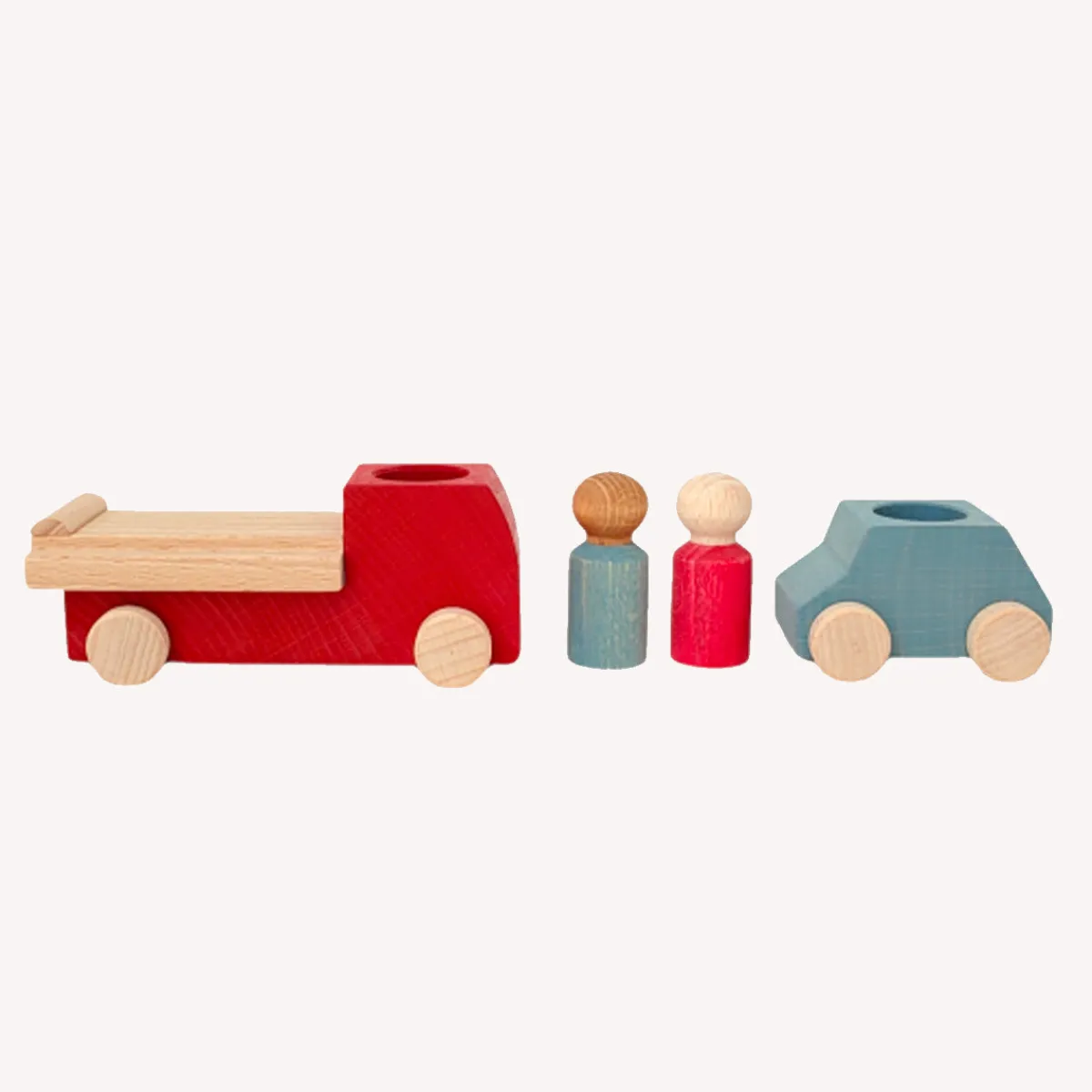 Lubulona Ruimtelijk Inzicht | Motoriek*Houten takelwagen - rood