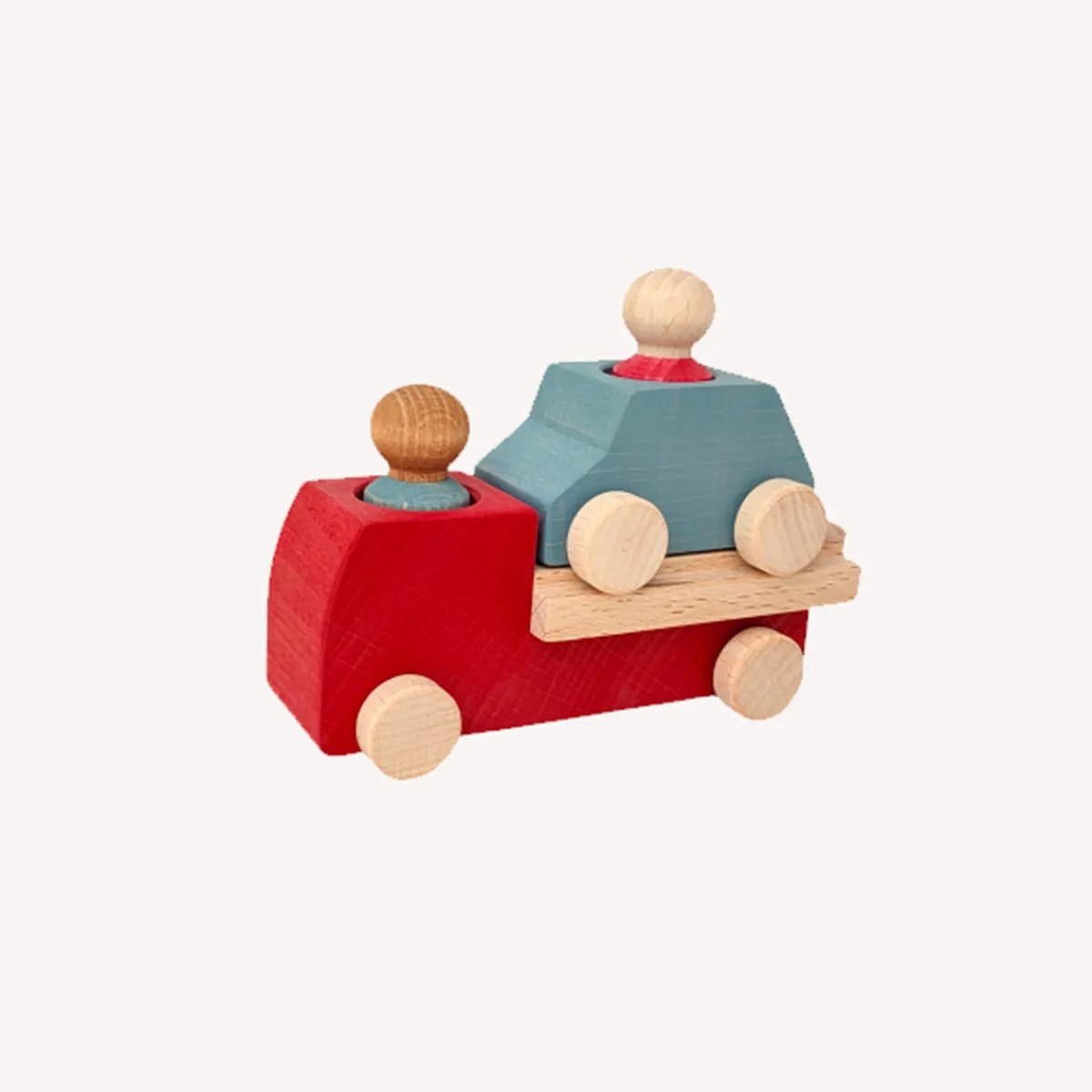 Lubulona Ruimtelijk Inzicht | Motoriek*Houten takelwagen - rood