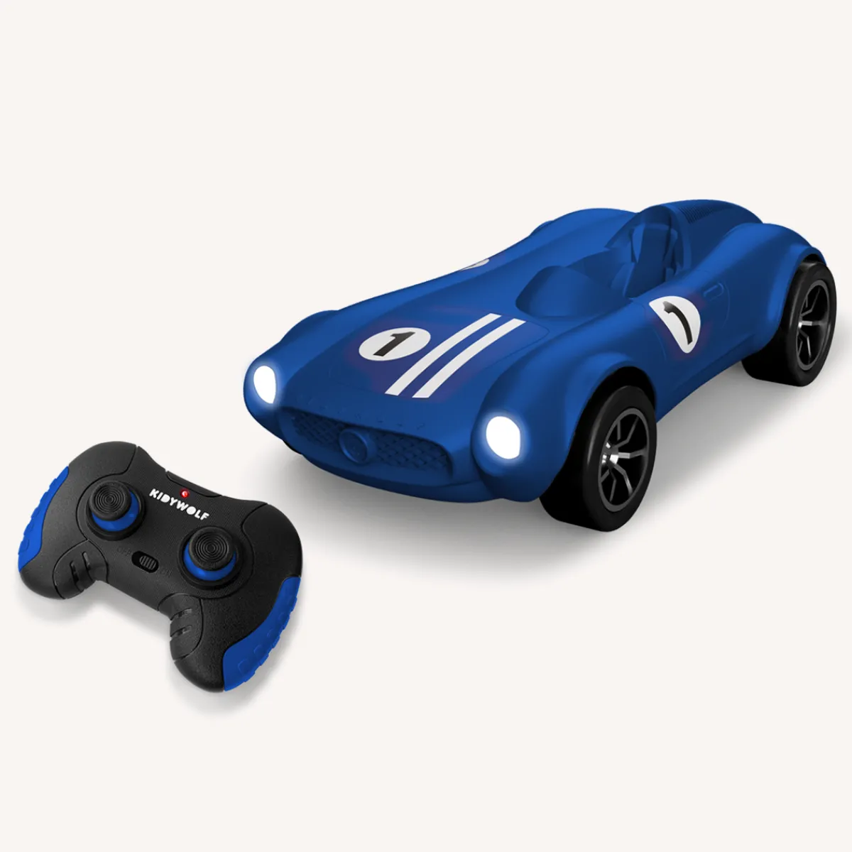 Kidywolf Ruimtelijk Inzicht | Motoriek*Kidycar - bestuurbare auto - blauw