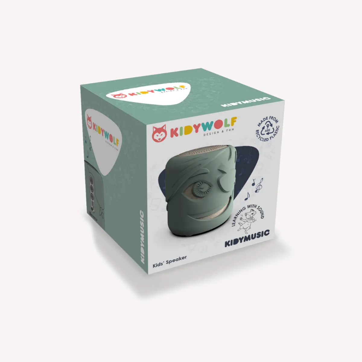 Kidywolf Zintuigen | Taal & Communicatie*Kidymusic - draagbare bluetooth speaker - sam