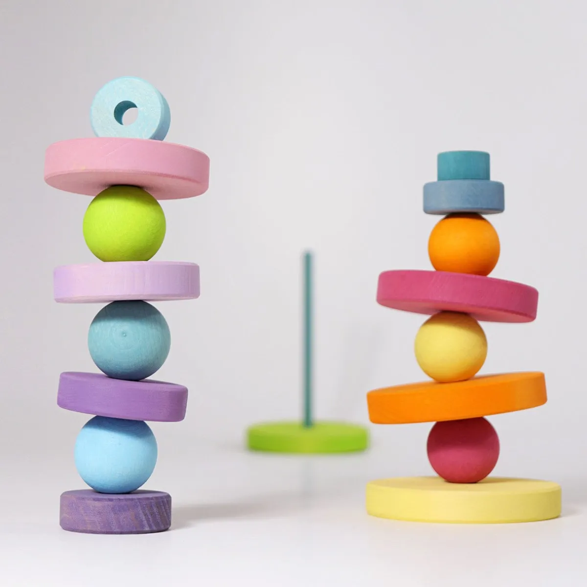 Grimm's Motoriek | Creativiteit & Fantasie*Kleine houten Ballen - Pastel