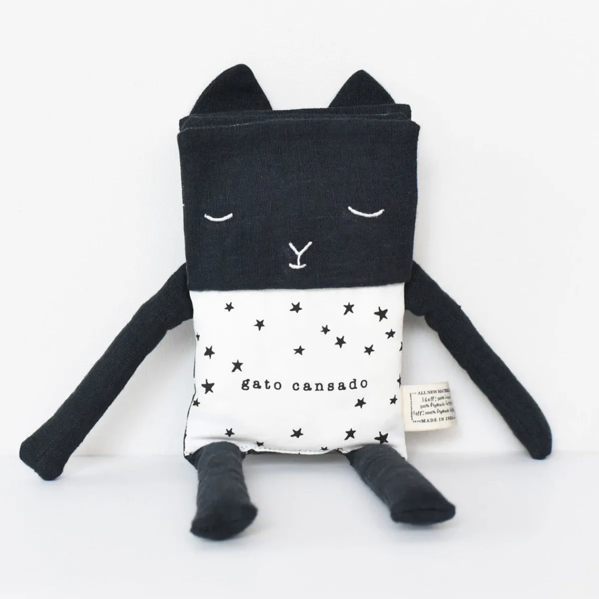 knuffel_kat__flippy_frien_3.webp Wee Gallery Zintuigen | Emoties & Sociaal Gedrag*Knuffel kat - Flippy Friend
