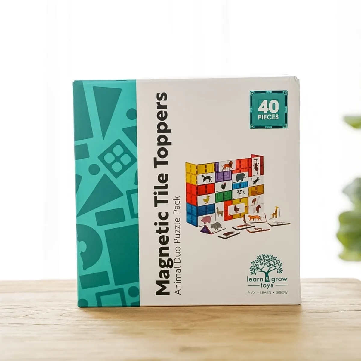 magnetische_tegel_toppers_4-1.webp Learn and grow toys Ruimtelijk Inzicht | Motoriek*Magnetische tegel toppers - dieren duo puzzel