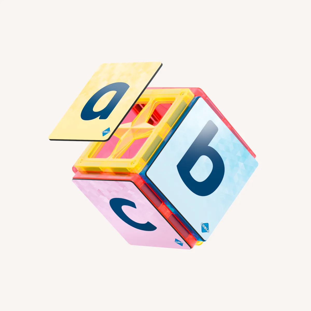 Coblo Taal & Communicatie | 5 Jaar*Magnetische tegeltoppers - letters 60-delig