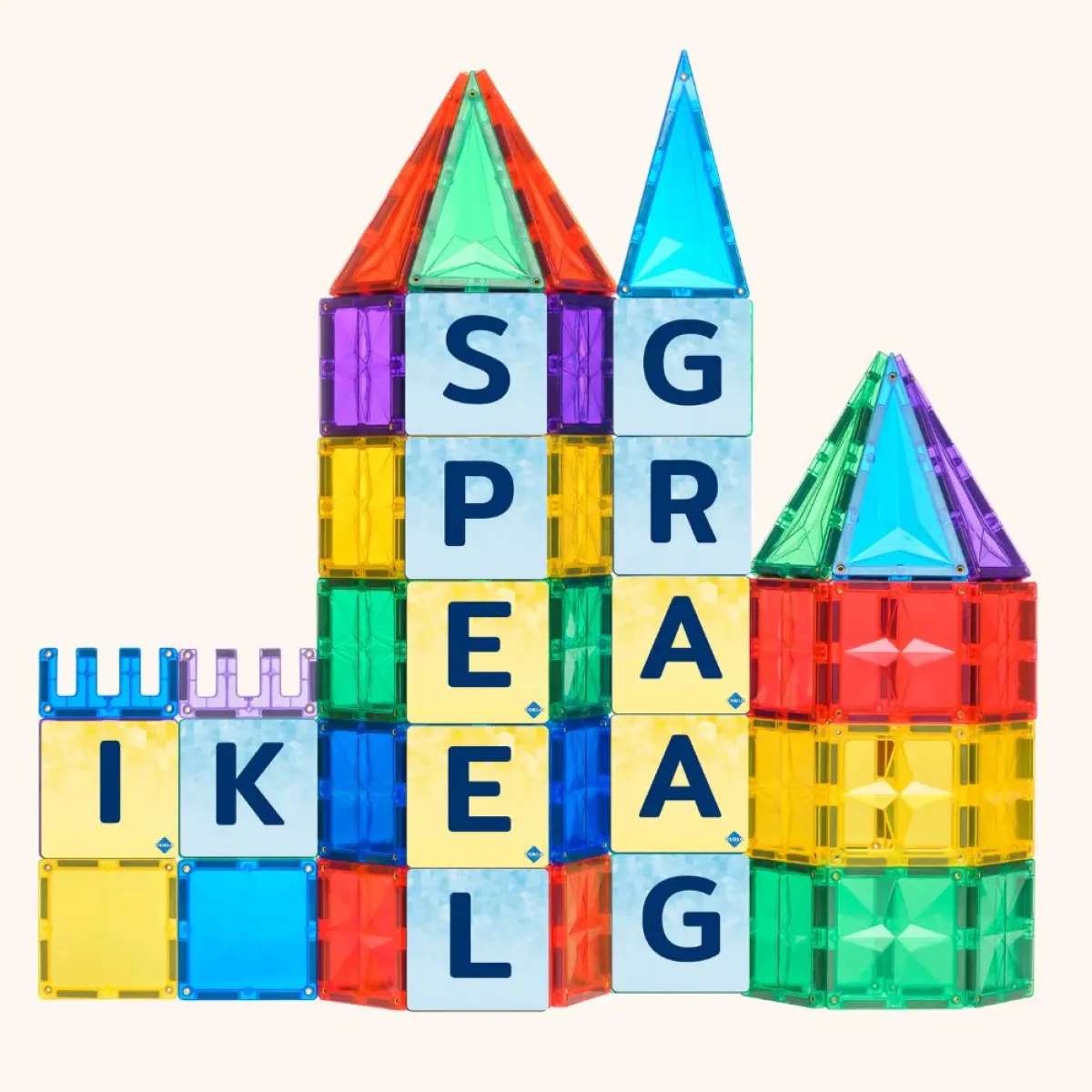 Coblo Taal & Communicatie | 5 Jaar*Magnetische tegeltoppers - hoofdletters 60-delig