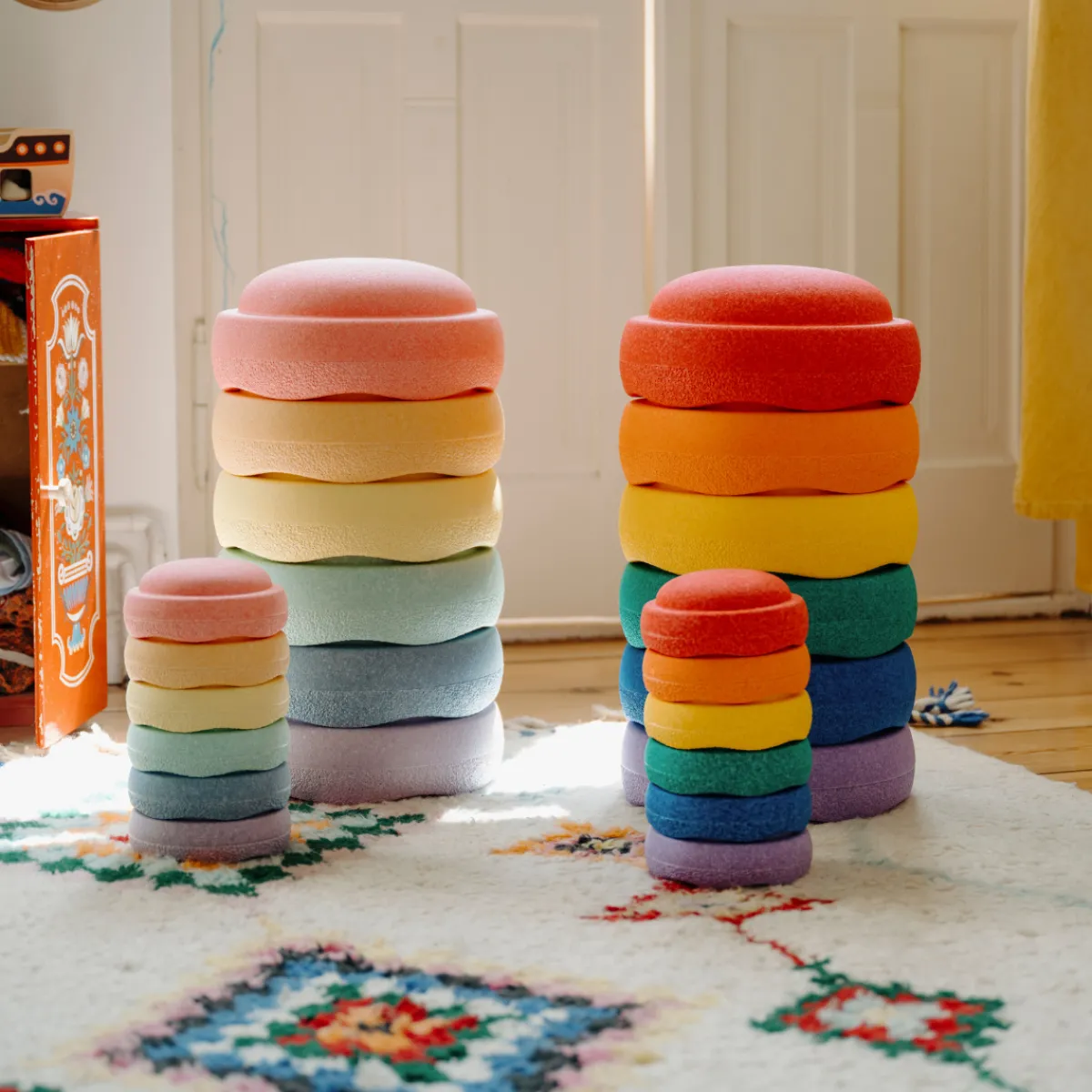 Stapelstein Motoriek | Creativiteit & Fantasie*Original mini rainbow pastel - 6