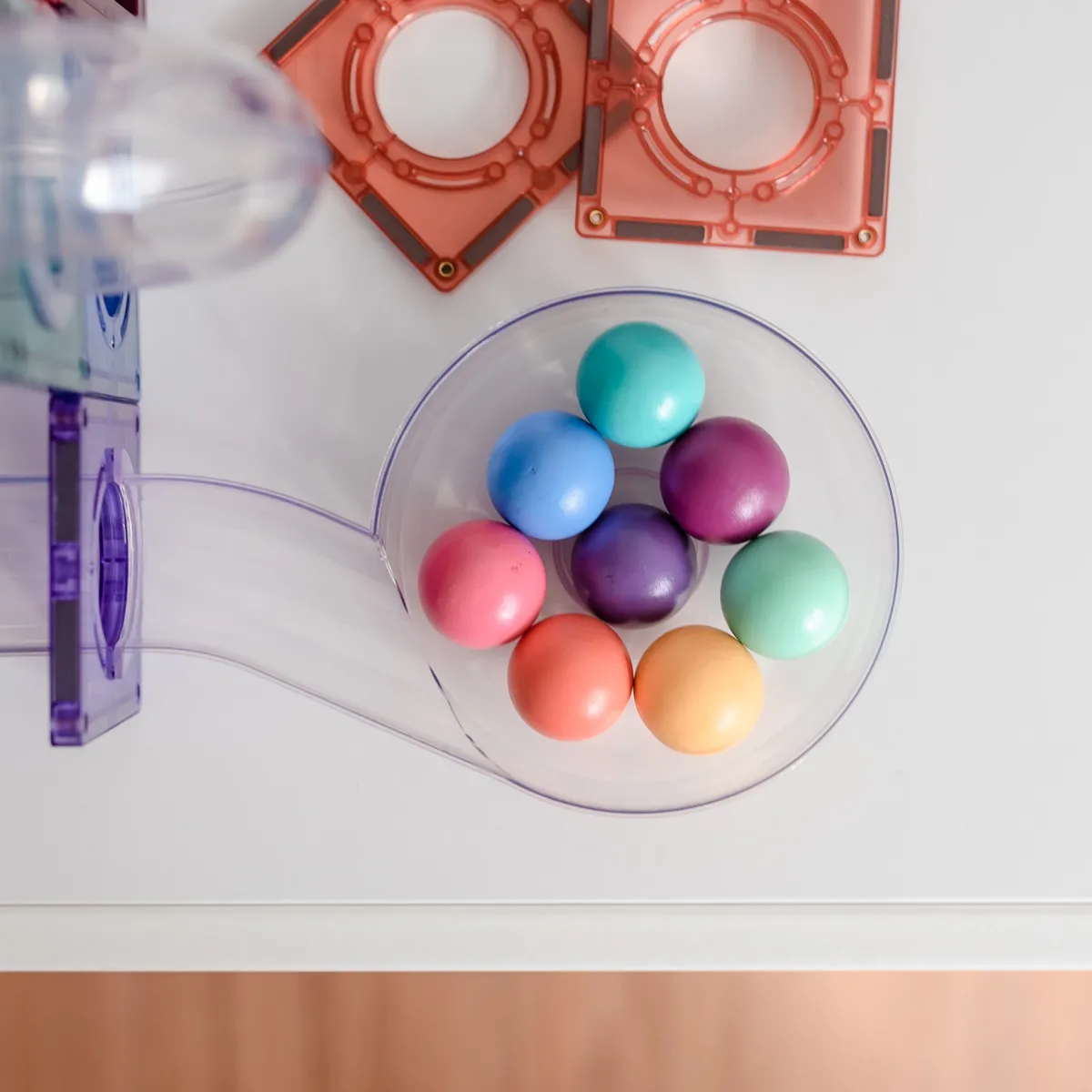 pastel_ball_run_pack_deli_10.webp Connetix Ruimtelijk Inzicht | Motoriek*Pastel Ball Run Pack 106-delig