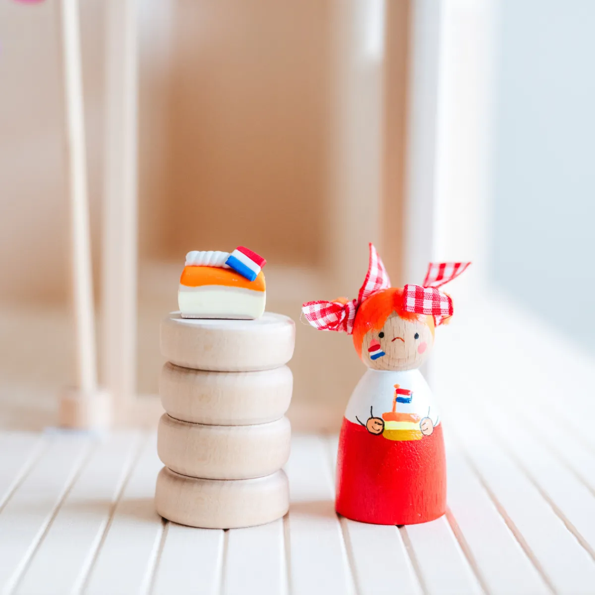 Het houten huis Emoties & Sociaal Gedrag | Creativiteit & Fantasie*Poppenhuis - meubel - bijzettafels / potten