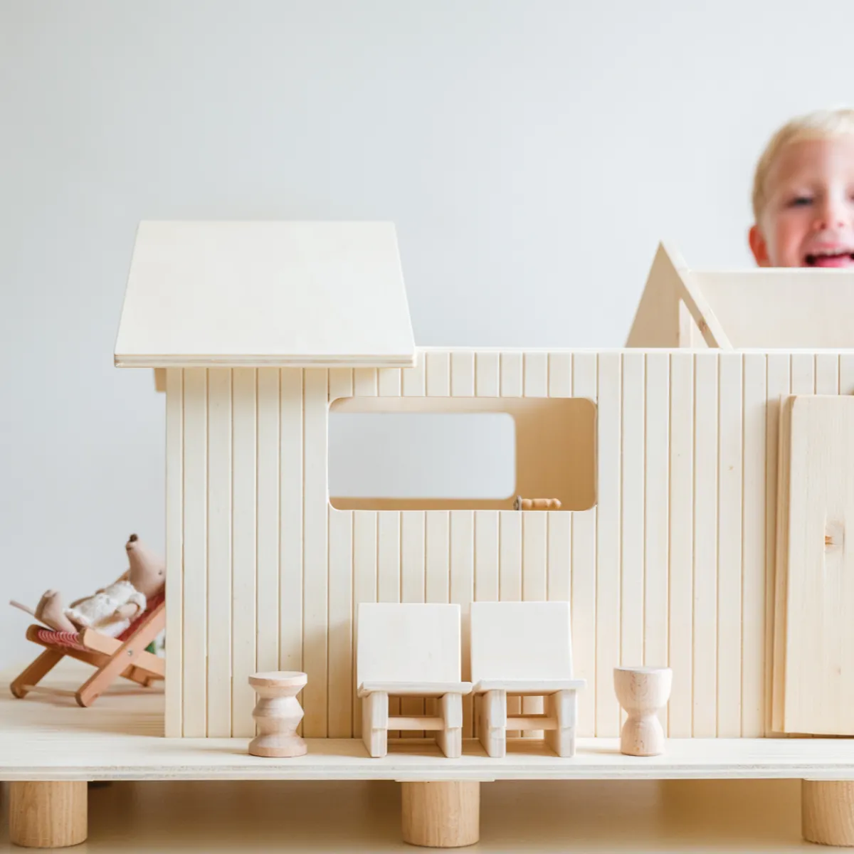 Het houten huis Emoties & Sociaal Gedrag | Creativiteit & Fantasie*Poppenhuis - Strandhuis klein