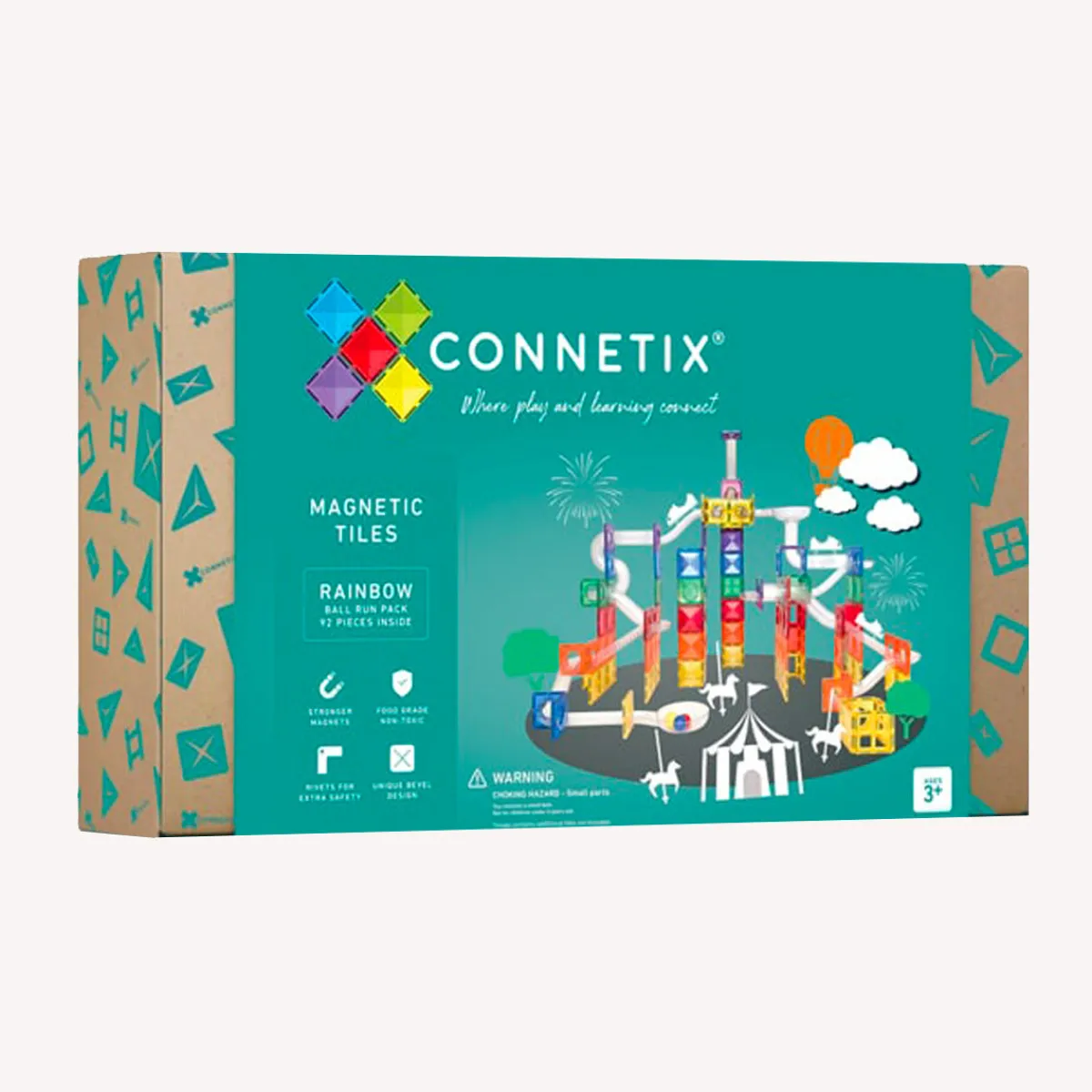 Connetix Ruimtelijk Inzicht | Motoriek*Rainbow Ball Run Pack 92-delig