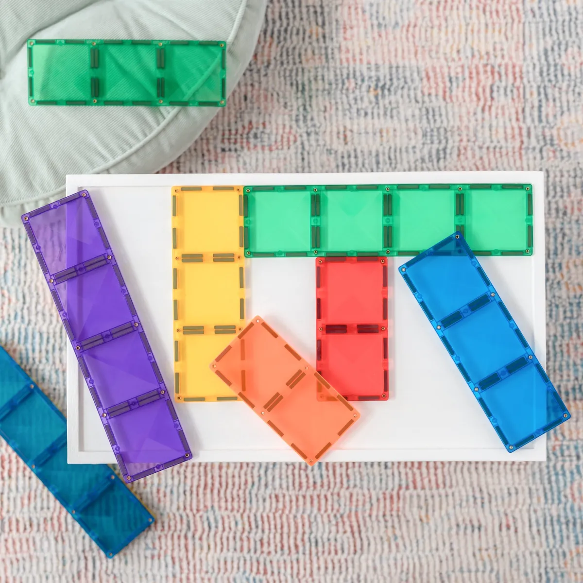 rainbow_rectangle_pack_de_3.webp Connetix Ruimtelijk Inzicht | Motoriek*Rainbow Rectangle Pack 18-delig
