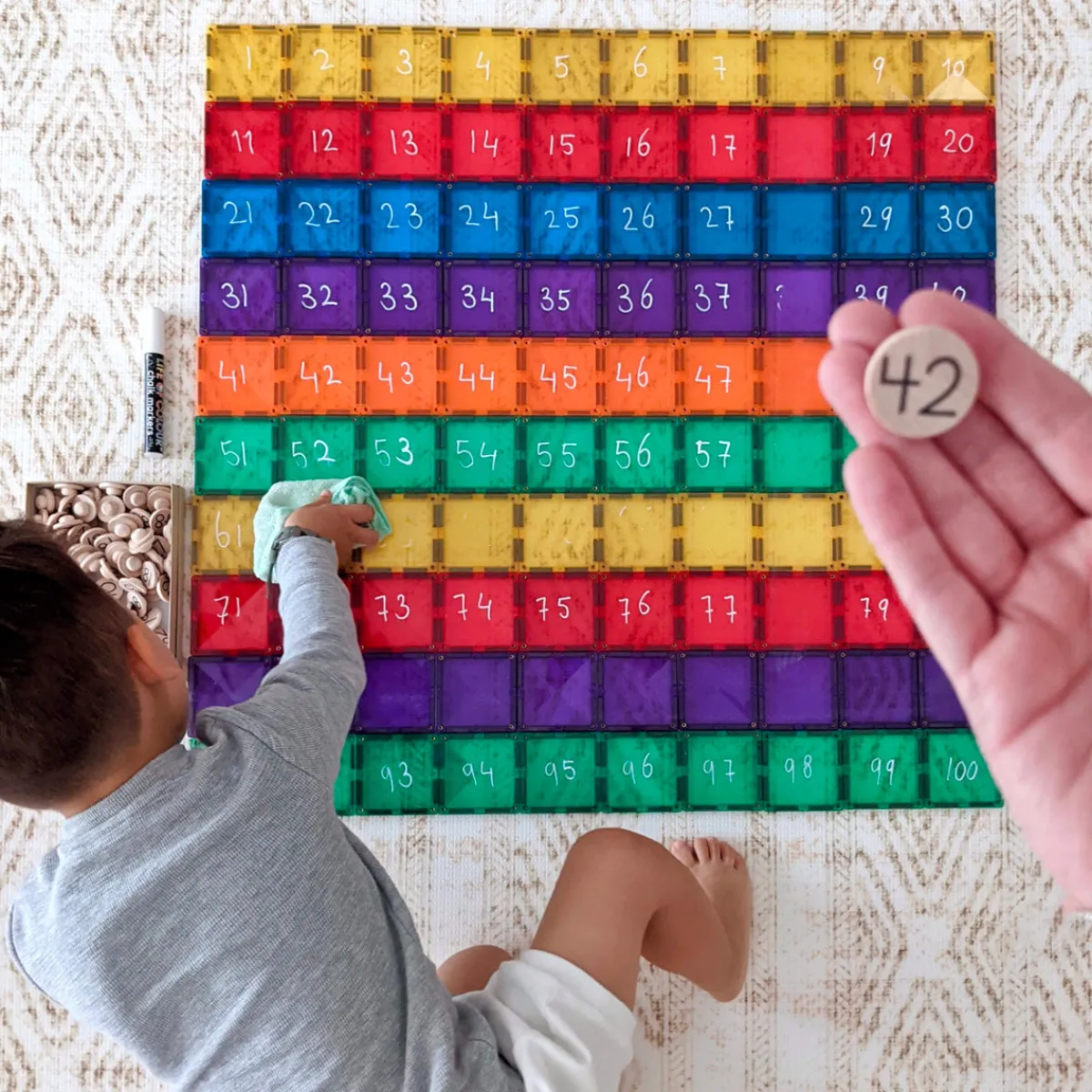 rainbow_square_pack_delig_8.webp Connetix Ruimtelijk Inzicht | Creativiteit & Fantasie*Rainbow Square Pack 42-delig