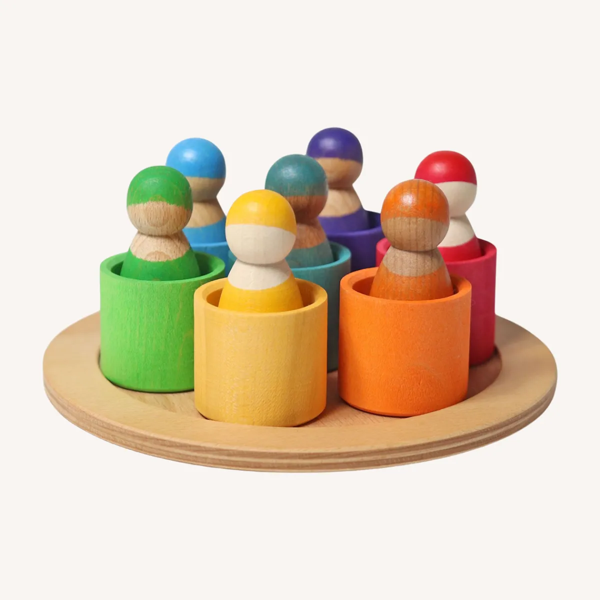 Grimm's Motoriek | Creativiteit & Fantasie*7 regenboog vrienden in bakjes