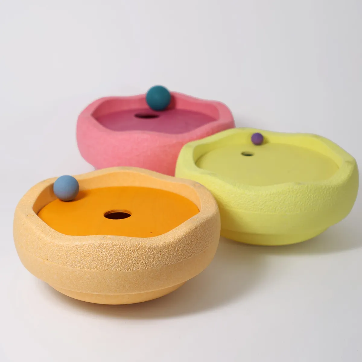 Grimm's x Stapelstein Ruimtelijk Inzicht | Motoriek*Rolling Discs Warm Pastel