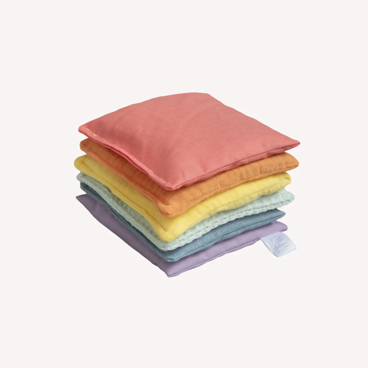 Little Botanic Label Zintuigen | Motoriek*Sensorische pittenzakjes - pastel