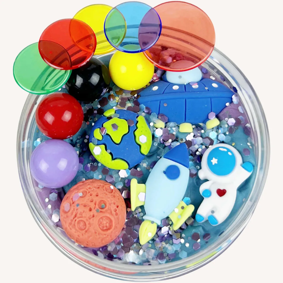 Invitation to imagine Motoriek | Zintuigen*Speelklei - space surprise pot