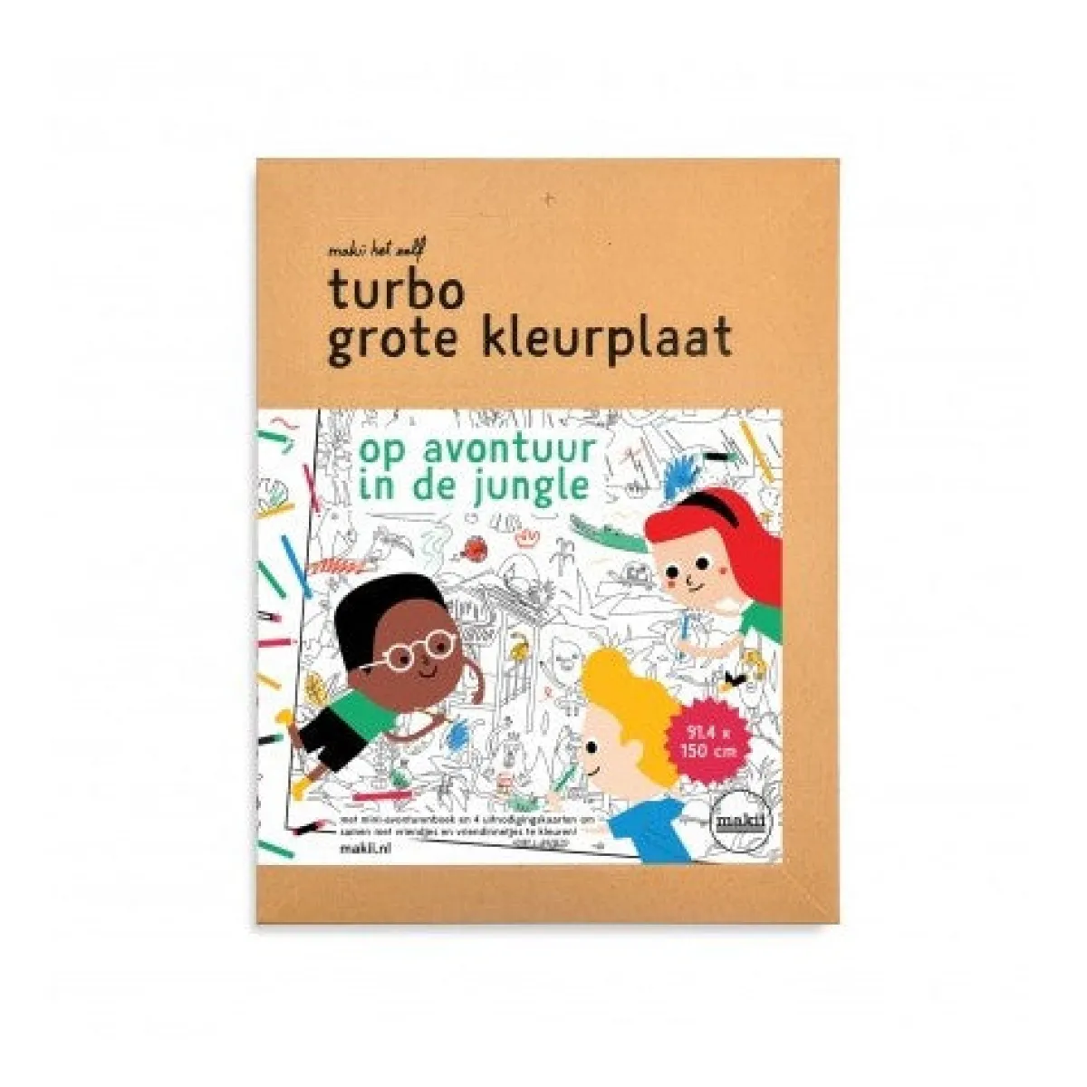 Makii Motoriek | 5 Jaar*Turbo grote kleurplaat