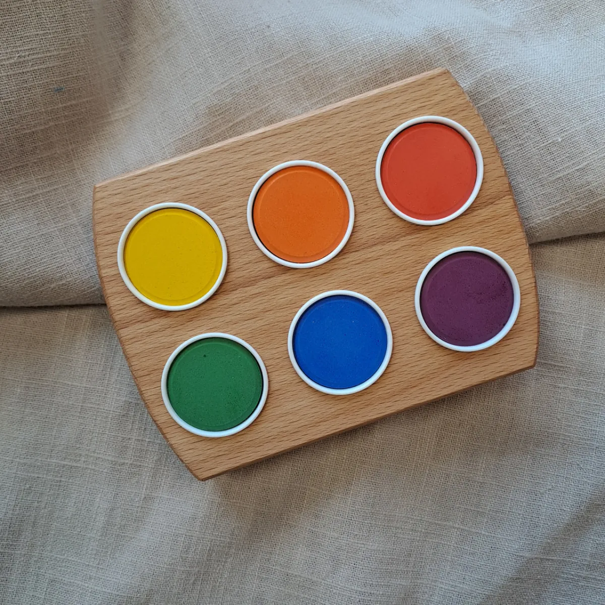 Grennn Zintuigen | Motoriek*Waterverfhouder - 6 kleuren - regenboog