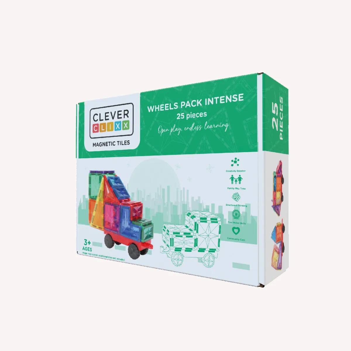 Cleverclixx Ruimtelijk Inzicht | Motoriek*Wheels Pack Intense - 25-delig
