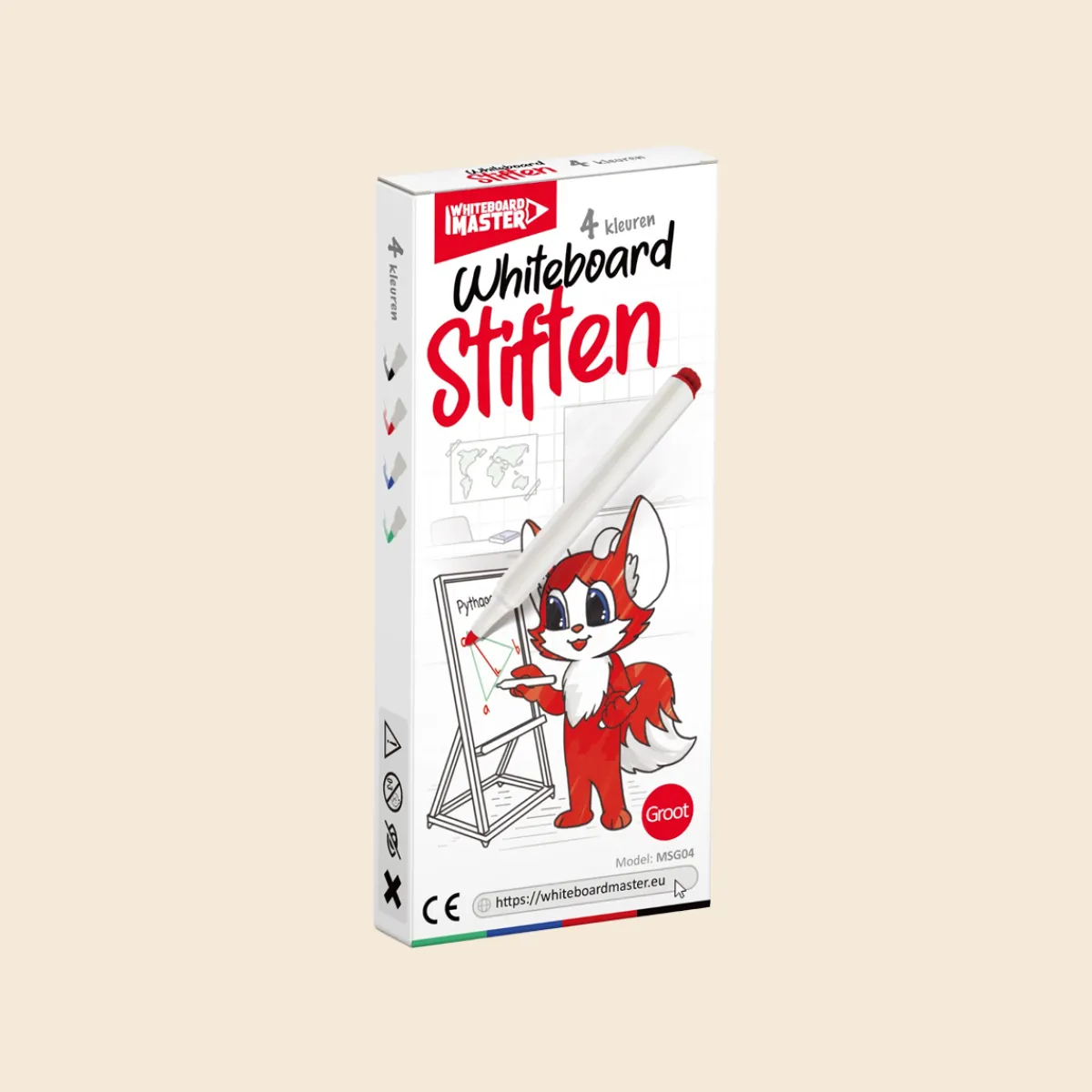 Whiteboard Master Motoriek | Creativiteit & Fantasie*Whiteboard stiften - assorti - 4 stks