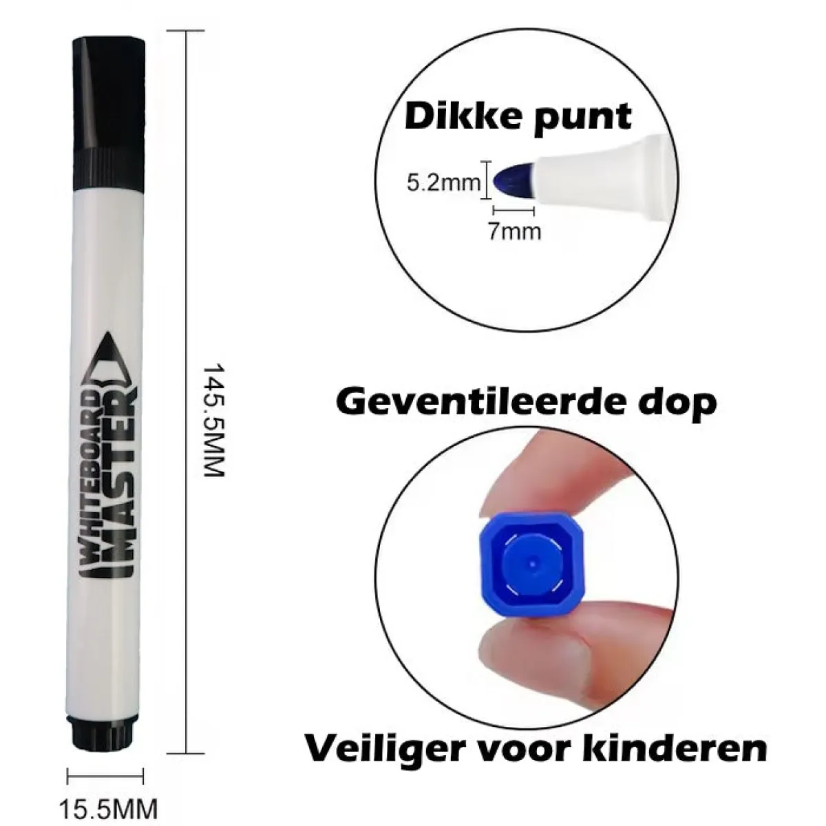 whiteboard_stiften__assor_3.webp Whiteboard Master Motoriek | Creativiteit & Fantasie*Whiteboard stiften - assorti - 4 stks