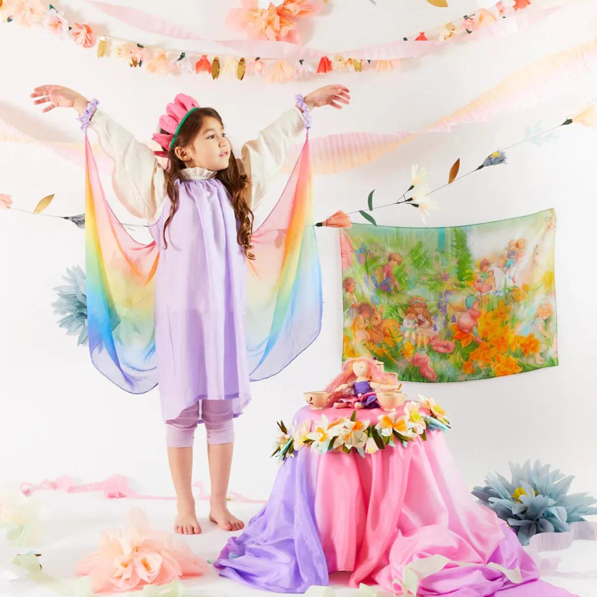 Sarah's Silks Emoties & Sociaal Gedrag | 5 Jaar*Zijden Sprookjesjurk - paars